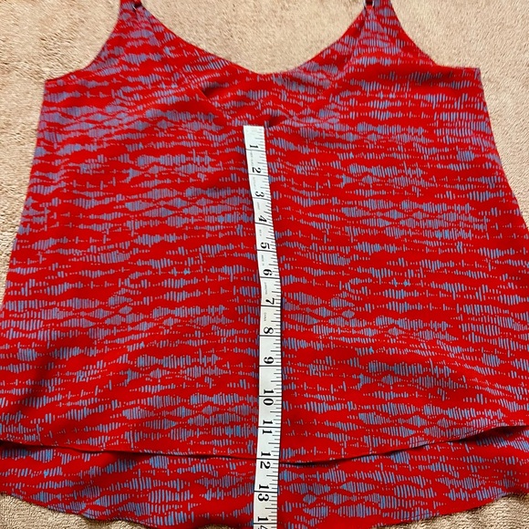 Vibrant Sleeveless tank top Camisole Alison Joy Red Blue XS Coquette - Picture 6 of 6